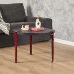 Τραπεζάκι σαλονιού Frati ανθρακί κόκκινο 60x45cm ed15879