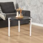 Τραπεζάκι σαλονιού Frati ανθρακί άσπρο 60x45cm ed15881