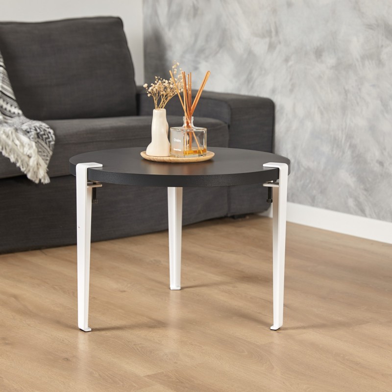 15881_0-800x800 Τραπεζάκι σαλονιού Frati ανθρακί άσπρο 60x45cm ed15881 - Image 1