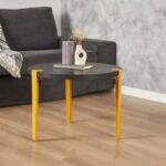 Τραπεζάκι σαλονιού Frati ανθρακί κίτρινο 60x45cm ed15882