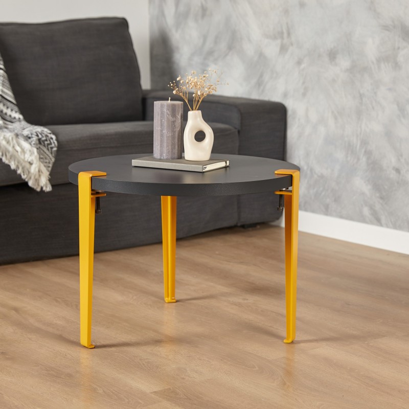 15882_0-800x800 Τραπεζάκι σαλονιού Frati ανθρακί κίτρινο 60x45cm ed15882 - Image 1