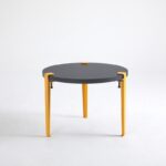 Τραπεζάκι σαλονιού Frati ανθρακί κίτρινο 60x45cm ed15882 - Image 5