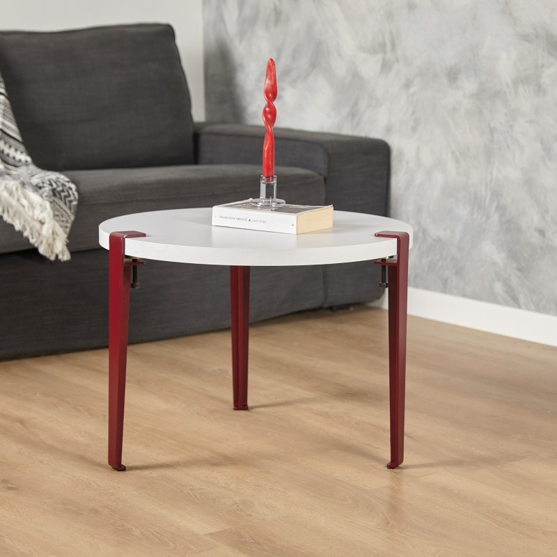 15884_0-800x800 Τραπεζάκι σαλονιού Frati άσπρο κόκκινο 60x45cm ed15884 - Image 1