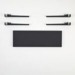 Σκαμπό Khalkeus ανθρακί μαύρο μελαμίνη 90x30x45εκ ed15893 - Image 4