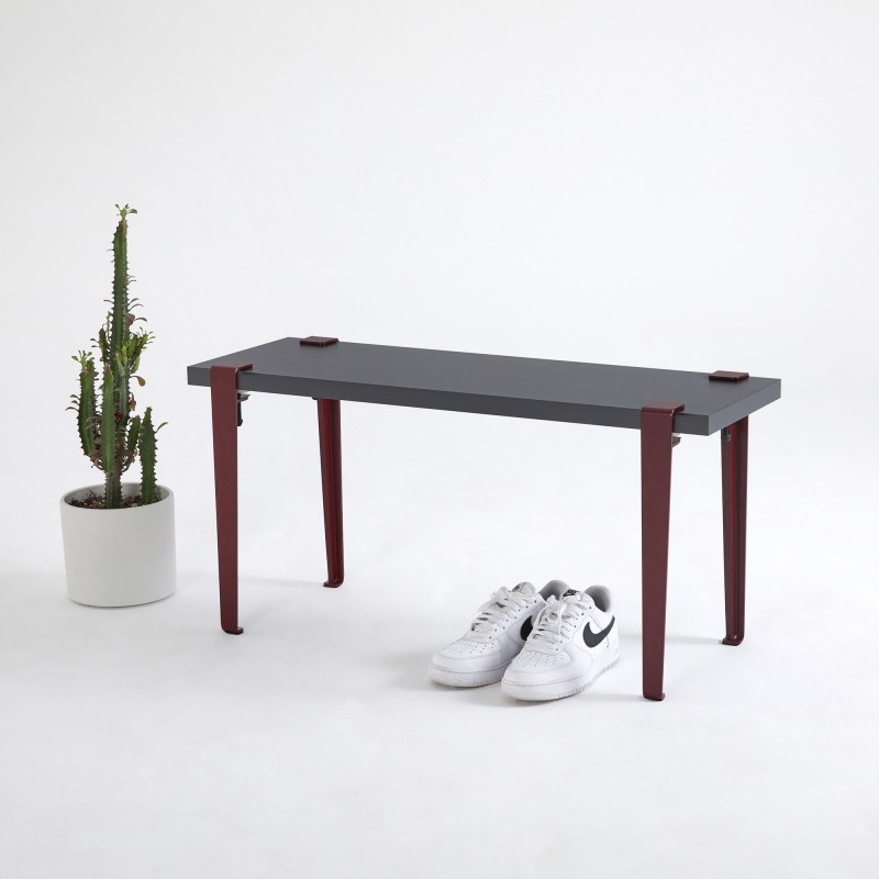 15894_0-800x800 Σκαμπό Khalkeus ανθρακί κόκκινο μελαμίνη 90x30x45εκ ed15894 - Image 1