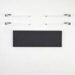 Σκαμπό Khalkeus ανθρακί άσπρο μελαμίνη 90x30x45εκ ed15896 - Image 4