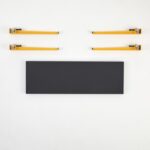 Σκαμπό Khalkeus ανθρακί κίτρινο μελαμίνη 90x30x45εκ ed15897 - Image 4