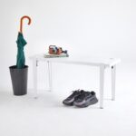 Σκαμπό Khalkeus άσπρο μελαμίνη 90x30x45εκ ed15898