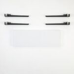 Σκαμπό Khalkeus άσπρο μαύρο μελαμίνη 90x30x45εκ ed15899 - Image 4