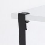 Σκαμπό Khalkeus άσπρο μαύρο μελαμίνη 90x30x45εκ ed15899 - Image 3