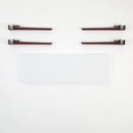 Σκαμπό Khalkeus άσπρο κόκκινο μελαμίνη 90x30x45εκ ed15900 - Image 4