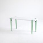 Σκαμπό Khalkeus άσπρο μέντα πράσινο μελαμίνη 90x30x45εκ ed15901 - Image 5