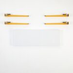 Σκαμπό Khalkeus άσπρο κίτρινο μελαμίνη 90x30x45εκ ed15902 - Image 4