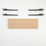 Σκαμπό Khalkeus ξύλινο μαύρο μελαμίνη 90x30x45εκ ed15903 - Image 4