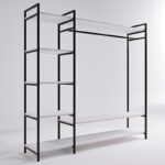 Ντουλάπα Trend άσπρο μελαμίνη 180x40x180εκ ed1591 - Image 3