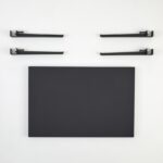 Τραπέζι σαλονιού Neda ανθρακί μελαμίνη μαύρα μεταλλικά πόδια 90x60x45εκ ed15963 - Image 4