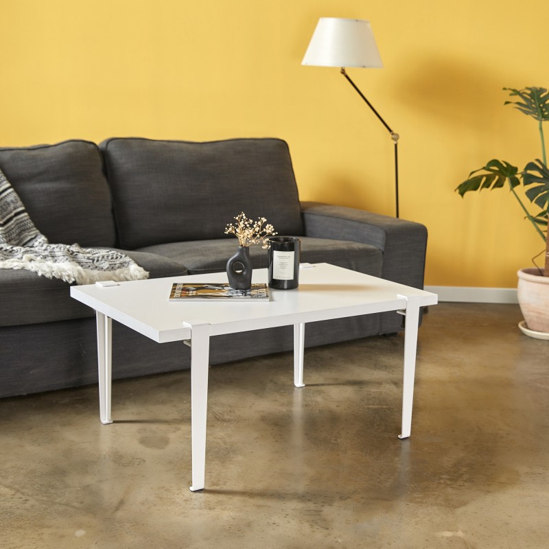 15968_0-800x800 Τραπέζι σαλονιού Neda άσπρο μελαμίνη άσπρα μεταλλικά πόδια 90x60x45εκ ed15968 - Image 1