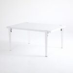 Τραπέζι σαλονιού Neda άσπρο μελαμίνη άσπρα μεταλλικά πόδια 90x60x45εκ ed15968 - Image 5