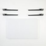 Τραπέζι σαλονιού Neda άσπρο μελαμίνη μαύρο μεταλλικά πόδια 90x60x45εκ ed15969 - Image 4