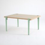 Τραπέζι σαλονιού Neda δρυς μελαμίνη πράσινα μεταλλικά πόδια 90x60x45εκ ed15975 - Image 5