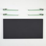 Τραπέζι σαλονιού Fonissa ανθρακί μελαμίνη μεταλλικά πόδια πράσινα 120x60x45εκ ed15980 - Image 4