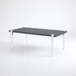 Τραπέζι σαλονιού Fonissa ανθρακί μελαμίνη μεταλλικά πόδια άσπρα 120x60x45εκ ed15981 - Image 5