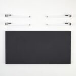 Τραπέζι σαλονιού Fonissa ανθρακί μελαμίνη μεταλλικά πόδια άσπρα 120x60x45εκ ed15981 - Image 4