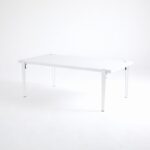 Τραπέζι σαλονιού Fonissa άσπρο μελαμίνη μεταλλικά πόδια άσπρα 120x60x45εκ ed15983 - Image 5