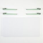 Τραπέζι σαλονιού Fonissa άσπρο μελαμίνη μεταλλικά πόδια πράσινα 120x60x45εκ ed15986 - Image 4