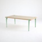 Τραπέζι σαλονιού Fonissa δρυς μελαμίνη μεταλλικά πόδια πράσινα 120x60x45εκ ed15990 - Image 5