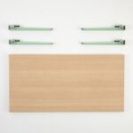 Τραπέζι σαλονιού Fonissa δρυς μελαμίνη μεταλλικά πόδια πράσινα 120x60x45εκ ed15990 - Image 4