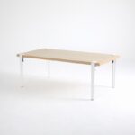 Τραπέζι σαλονιού Fonissa δρυς μελαμίνη μεταλλικα πόδια άσπρα 120x60x45εκ ed15991 - Image 5