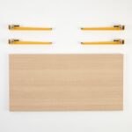 Τραπέζι σαλονιού Fonissa δρυς μελαμίνη μεταλλικά πόδια κίτρινα 120x60x45εκ ed15992 - Image 4