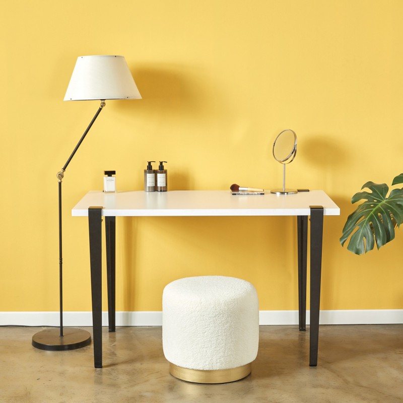 15999_0-800x800 Τουαλέτα κρεβατοκάμαρας Elaea άσπρο μαύρο χρώμα 90x45x75cm ed15999 - Image 1