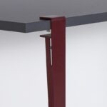 Τραπεζαρία Eurotas ανθρακί κόκκινο μελαμίνη 120x60x75εκ ed16007 - Image 3