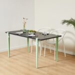 Τραπεζαρία Eurotas ανθρακί μέντα μελαμίνη 120x60x75εκ ed16008