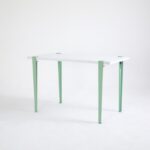 Τραπέζι δείπνου Eurotas άσπρο μέντα μελαμίνη 120x60x75εκ ed16013 - Image 5