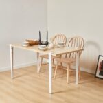 Τραπεζαρία Eurotas ανοιχτό καρυδί άσπρο μελαμίνη 120x60x75εκ ed16019