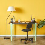 Γραφείο Eridanos ανθρακί mint πράσινη μελαμίνη 120x60x75cm ed16023