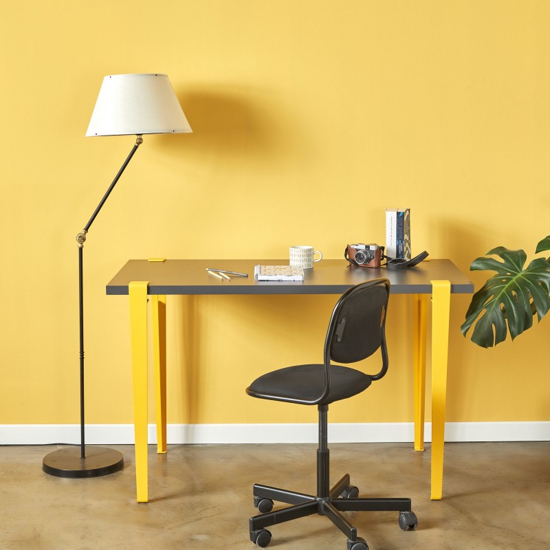 16025_0-800x800 Γραφείο Eridanos ανθρακί κίτρινη μελαμίνη 120x60x75cm ed16025 - Image 1