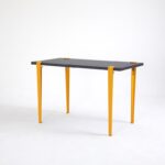 Γραφείο Eridanos ανθρακί κίτρινη μελαμίνη 120x60x75cm ed16025 - Image 5