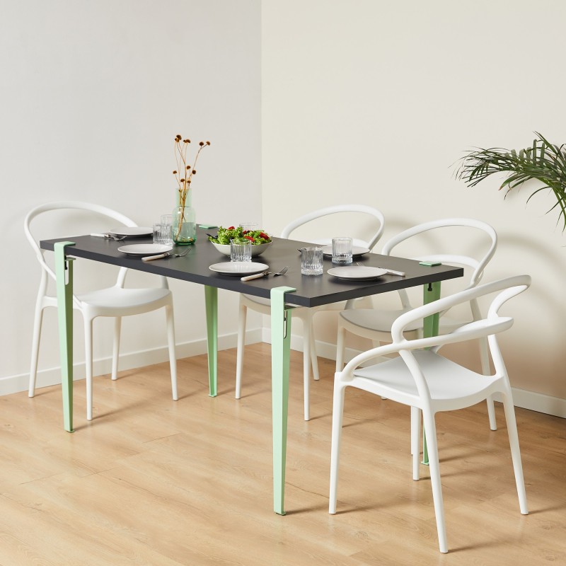 16037_0-800x800 Τραπέζι Pinios ανθρακί μελαμίνη mint μεταλλικά πόδια 150x75cm ed16037 - Image 1