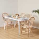 Τραπέζι Pinios άσπρη μελαμίνη άσπρα μεταλλικά πόδια 150x75cm ed16040