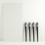 Τραπέζι Pinios άσπρη μελαμίνη μαύρα μεταλλικά πόδια 150x75cm ed16041 - Image 4