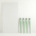 Τραπέζι Pinios άσπρη μελαμίνη mint μεταλλικά πόδια 150x75cm ed16043 - Image 4