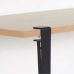 Τραπέζι Pinios Wooden μελαμίνη μαύρα μεταλλικά πόδια 150x75cm ed16045 - Image 3