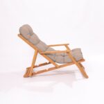 Καρέκλα κήπου My πτυσσόμενη καφέ 66x48x110cm ed16057 - Image 4