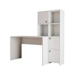 Γραφείο Vorrei plus λευκό χρώμα μελαμίνη 156 8x51 5x146 8cm ed16079 - Image 3