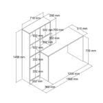 Γραφείο Vorrei plus oak χρώμα μελαμίνη 156 8x51 5x146 8cm ed16080 - Image 2