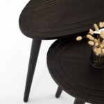 Τραπέζια σαλονιού σετ 2 τεμάχια Sweet ανθρακί ξύλο 50x48x33cm ed16093 - Image 4